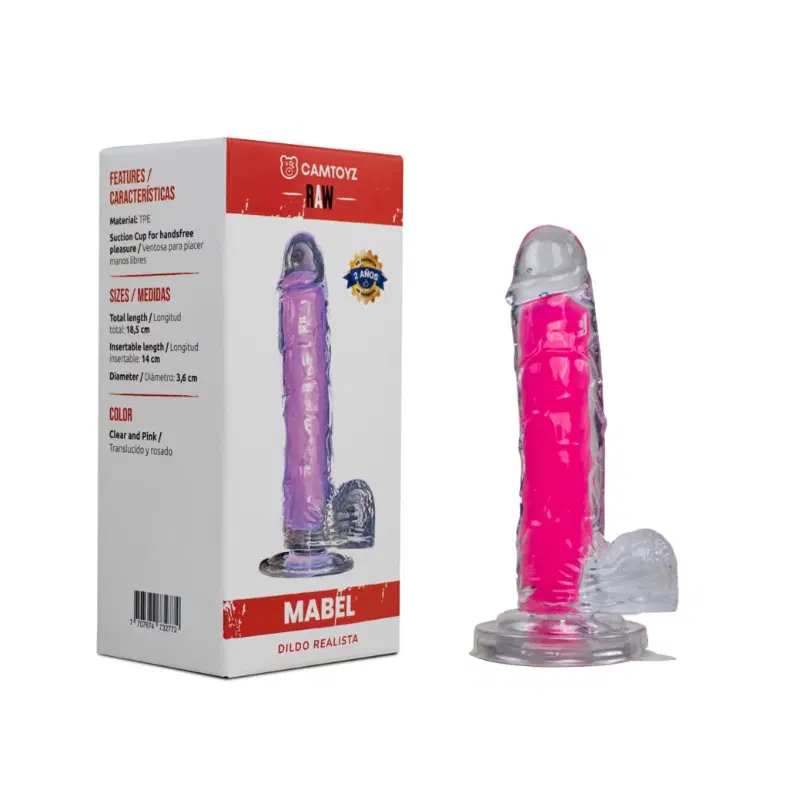 Dildo Realista Mabel Rosado 18,5cm