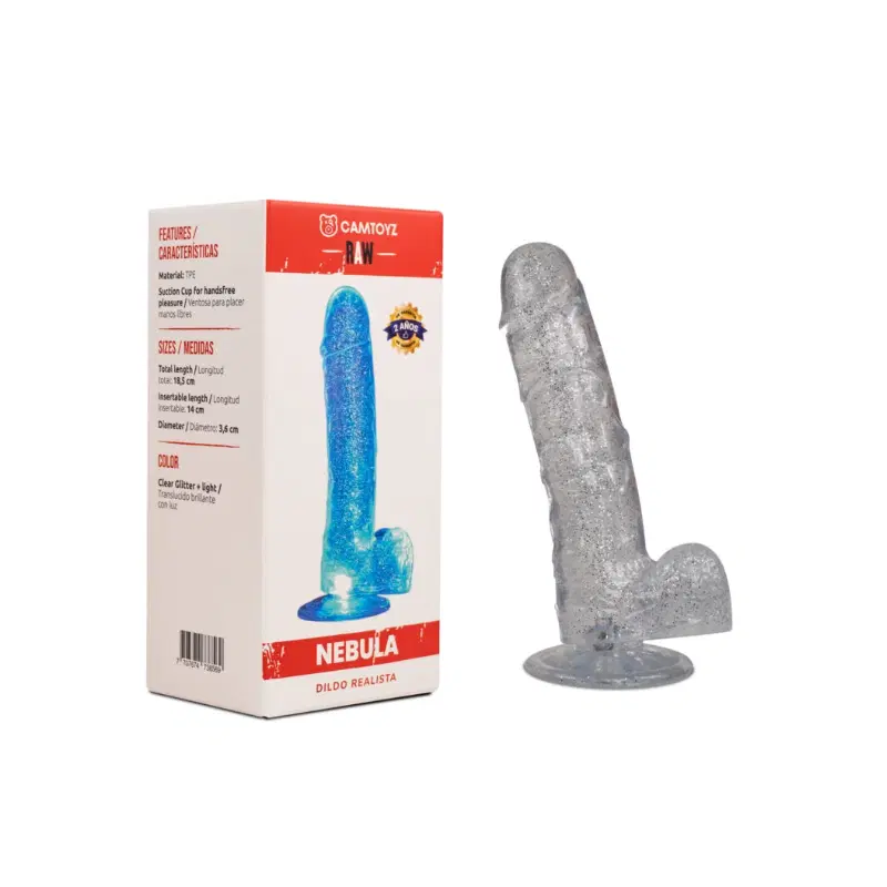 Dildo Realista Nebula Transparente 18.5 cm